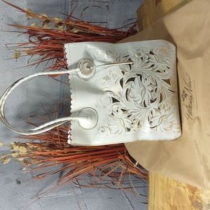 Patricia Nash Cavo Tooled Leather Tote Shoulder Bag Purse